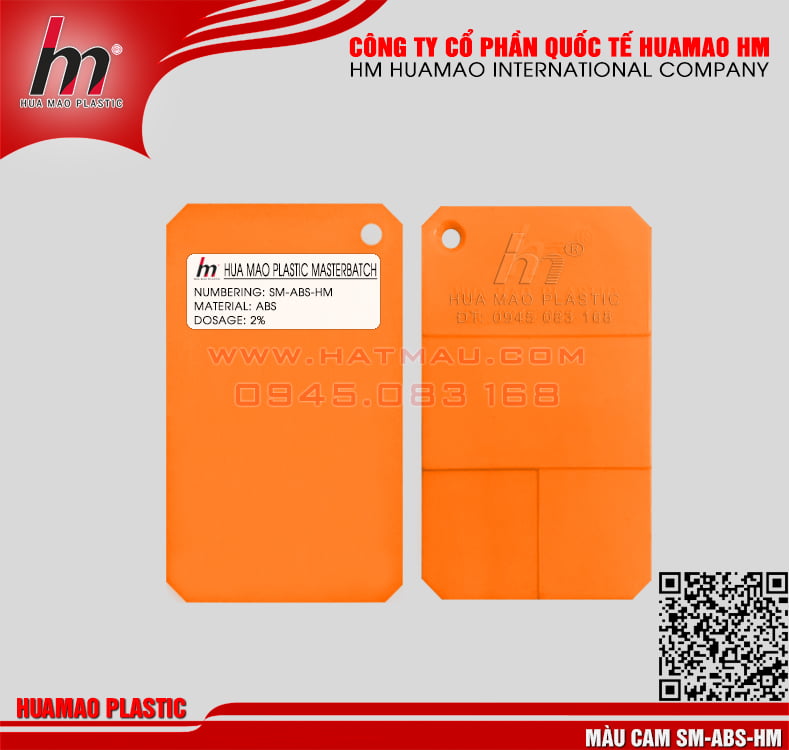 Hạt nhựa màu cam ABS Hạt nhựa màu cam ABS