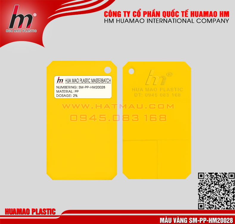 Hạt nhựa màu vàng PP Hạt nhựa màu vàng PP